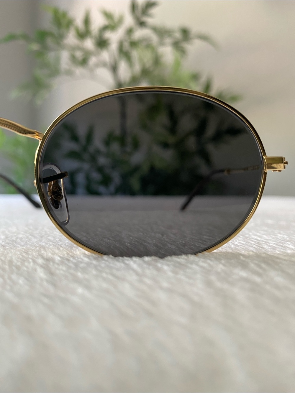 Ray-Ban Oval Flat Lenses Sunglasses | Unisex | RB3547N, Arista Gold/Dark Gray - Picture 10 of 15